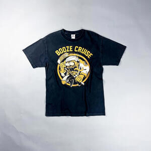 Vintage Graphic T-Shirt, Black 'Booze Cruise' Graphic Tee